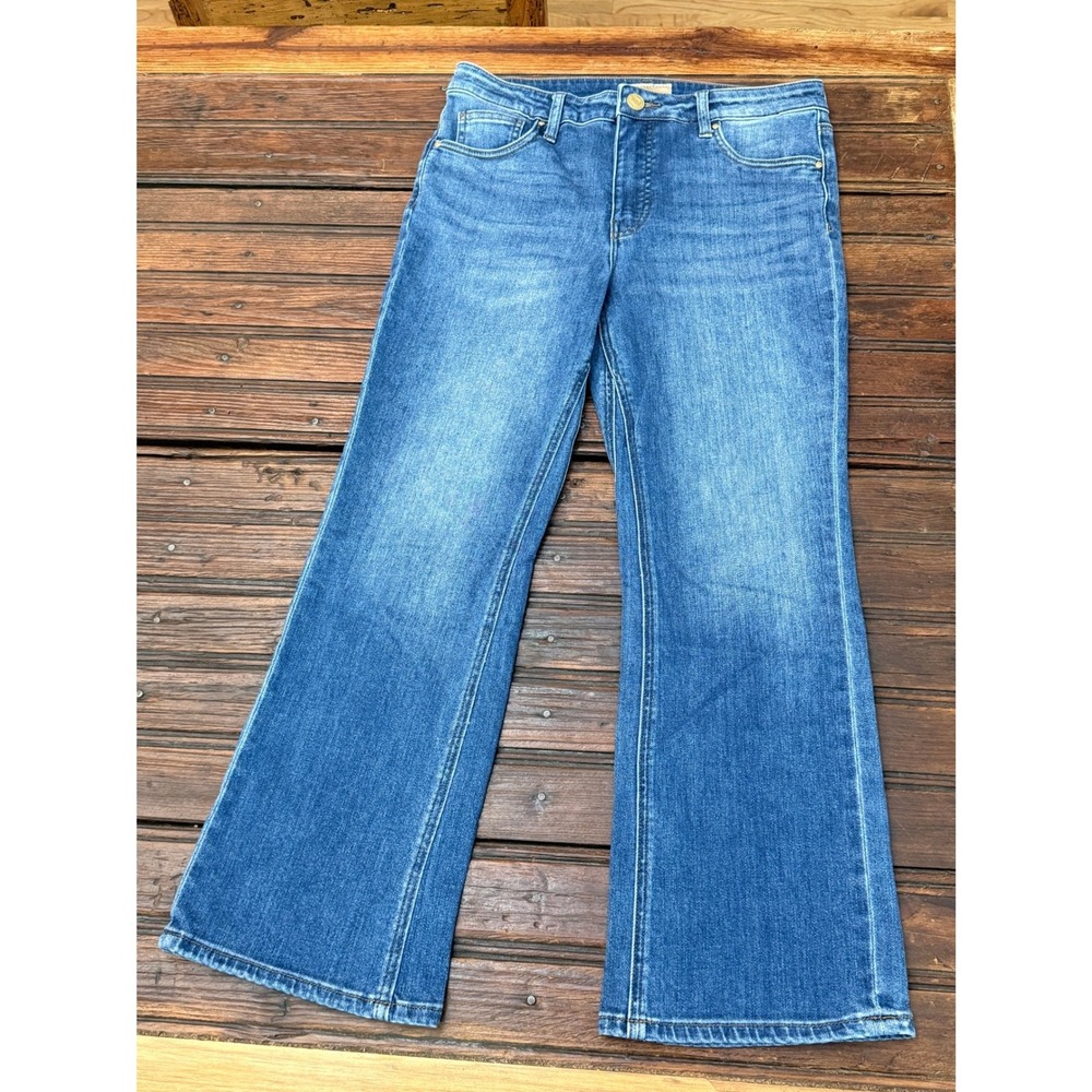 Kut from the Kloth Kelsey Fab Ab Ankle Flare Jeans Blue High Rise KP2072MA1 6